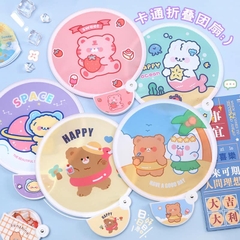 Quạt gấp tự bung mini hoạt hình cute