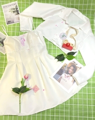 Set đầm xòe phối kèm áo khoác xinh xắn