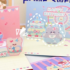 Thiệp sinh nhật 3D hình cute