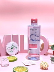 Nước tẩy trang Loreal Micellar Water 3 in 1 Moisturising- 400ml (màu hồng)