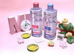 Nước tẩy trang Loreal Micellar Water 3 in 1 Refreshing - 400ml (màu xanh nhạt)
