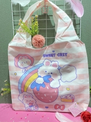 Túi tote vuông form bầu hình cute