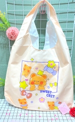 Túi tote vuông form bầu hình cute