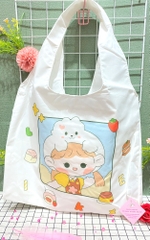 Túi tote vuông form bầu hình cute