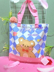 Túi tote vuông lớn form hộp mix hình cute