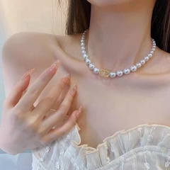 Dây chuyền ngọc trai chữ B sang trọng