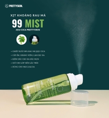 Xịt khoáng rau má Pretty Skin The Pure Jeju Cica 99 Mist - 100ml