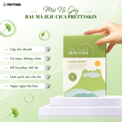 Mặt nạ rau má The pure Jeju Cica Prettyskin - 25ml  (Hàn Quốc)