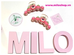 Kẹp gấu dâu lotso hồng quả dâu