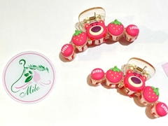 Kẹp gấu dâu lotso hồng quả dâu
