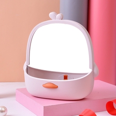 Gương make up để bàn hình vịt cute Mengshang (có khay để đồ)