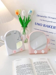 Gương make up để bàn hình xương rồng cute