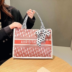 Túi xách họa tiết Dior thổ cẩm (màu hồng)