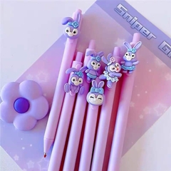 Bút bi thỏ màu tím cute