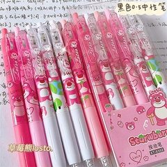 Set 6 bút bi gel gấu dâu Lotso
