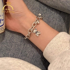 Lắc tay hợp kim cao cấp phối charm gấu bear cute