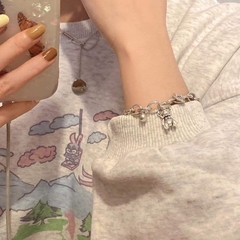 Lắc tay hợp kim cao cấp phối charm gấu bear cute