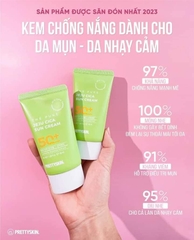 Kem chống nắng rau má Pretty Skin The Pure Jeju Cica Sun Cream 50ml - SPF50/+PA++++