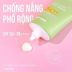 Kem chống nắng rau má Pretty Skin The Pure Jeju Cica Sun Cream 50ml - SPF50/+PA++++