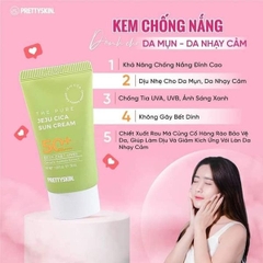 Kem chống nắng rau má Pretty Skin The Pure Jeju Cica Sun Cream 50ml - SPF50/+PA++++