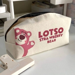 Bóp viết canvas gấu dâu Lotso