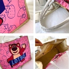 Túi cói gấu dâu Lotso cute size to
