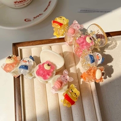 Kẹp tóc charm hoạt hình Disney (kiểu trong + kiểu đục)