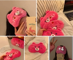 Bịt mắt ngủ lông mịn gấu dâu Lotso (có gel làm mát)