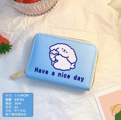 Ví ngắn cầm tay gấu cún (have a nice day)