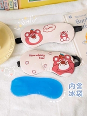 Bịt mắt ngủ gấu dâu Lotso có gel làm mát