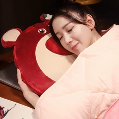 Gối mền 2 in 1 gấu dâu Lotso