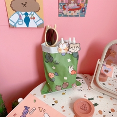 Túi giấy lụa bé gái thắt bím cute (14.5cm x 21cm)