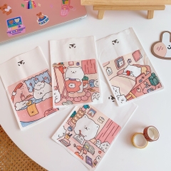 Túi giấy lụa gấu trắng (14.5cm x 21cm)