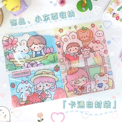 Túi zip ngang Lolo PVC nhiều mẫu (17cm x 12cm)