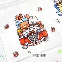 Túi zip dẻo PE bánh kem hoạt hình (15cm x 16cm)