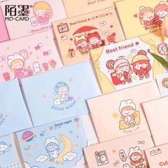 Thiệp sinh nhật hoạt hình kèm phong bao + sticker (Set 2 cái thiệp)