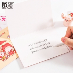 Thiệp sinh nhật hoạt hình kèm phong bao + sticker (Set 2 cái thiệp)