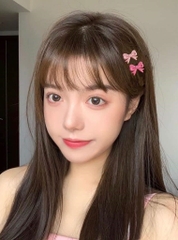 Kẹp tóc mái nơ hồng cute (set 2 cái)