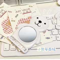 Gương mini Art Value hình gấu Bear màu trắng cute