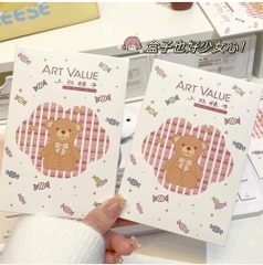 Gương mini Art Value hình gấu Bear màu trắng cute