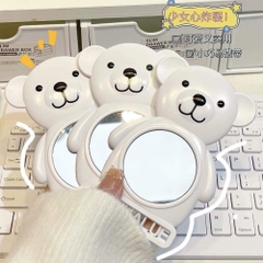 Gương mini Art Value hình gấu Bear màu trắng cute