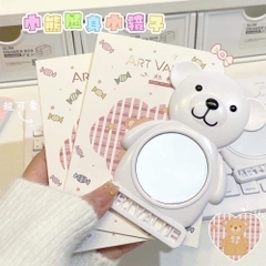 Gương mini Art Value hình gấu Bear màu trắng cute