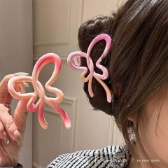 Kẹp tóc bướm màu loang (Size to)