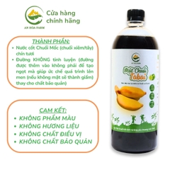 Mật Chuối Tabai thuần thực vật thay thế Mật Ong HSD 24 tháng thương hiệu An Hòa Farm chai 1000ml
