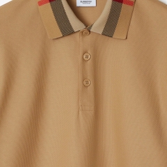 Polo Burberry - Check Collar Beige