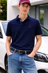 Polo Tommy Hilfiger Piqué Placket Interest Regular Fit - Desert Sky