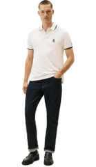 Polo Tommy Hilfiger with Embroidered Crest Design - White