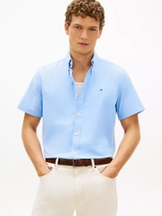Tommy Hilfiger Regular Fit Short-Sleeve Oxford Shirt - Provence