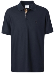 Polo-Shirt Burberry Logo-Embroidered Piqué - Navy