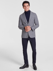 Sport Coat Blazer Tommy Hilfiger Mens Modern fit - Light Grey Black Check